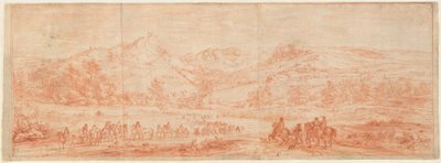 Französische Truppen vor Salins und den umliegenden Hügeln von Adam Frans van der Meulen