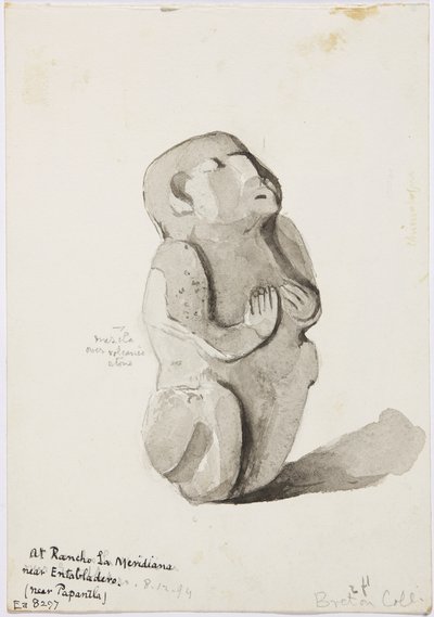Eine Steinstatue aus Papantla von Adela Breton