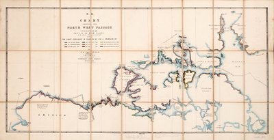 Karte, die die Nordwestpassage zeigt, entdeckt von Kapitän R. Le M. McClure, HMS 