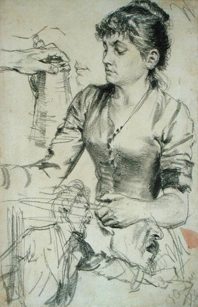 Studie für Beitrag von Adolph Menzel