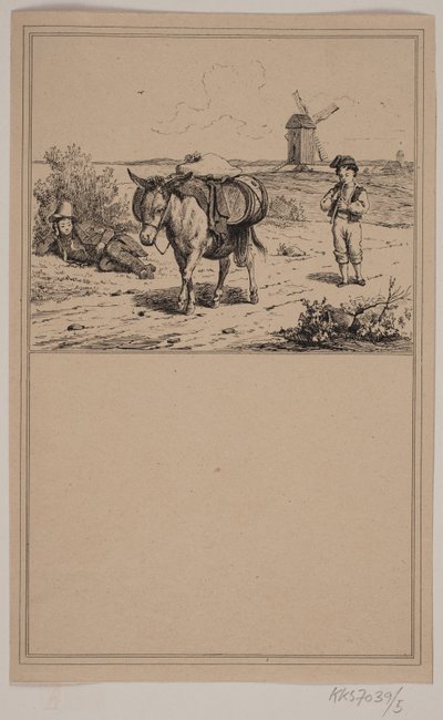 Esel. Nr. 4 in Chr. Winther und M. Rørbye, "25 Bilder für kleine Kinder" von Johan Adolph Kittendorff