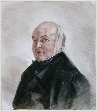Bildnis des Dr. von Arnim, Brustbild nach links von Adolph Menzel
