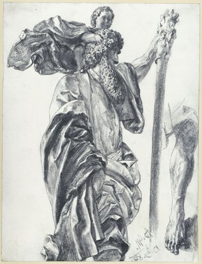 Christophorus des Freiberger Apostelmeisters in Dresden von Adolph Menzel
