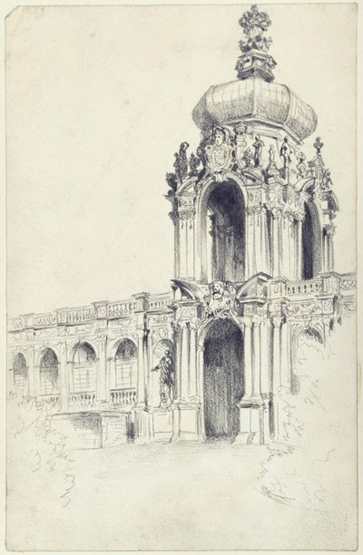 Das Kronentor des Zwingers in Dresden von Adolph Menzel