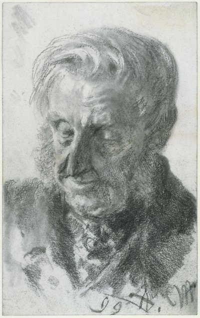 Kopf eines alten Mannes von Adolph Menzel