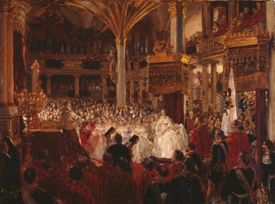 Krönung König Wilhelms I. zu Königsberg (Skizze) von Adolph Menzel