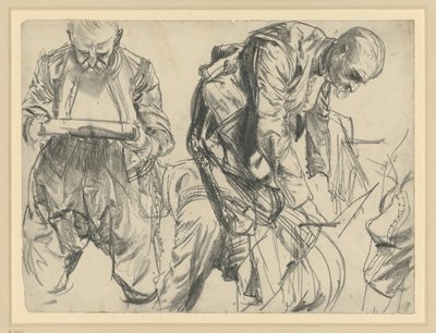 Modell im Prunkkleid des Kurfürsten Johann Georgs I. von Sachsen in drei Ansichten, Historisches Museum, Dresden von Adolph Menzel