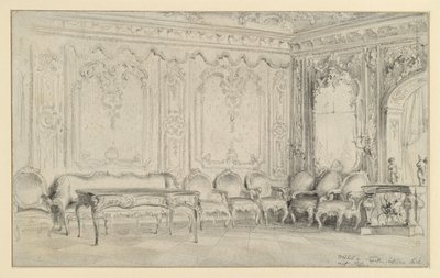 Schlaf- und Arbeitszimmer im Stadtschloss in Potsdam von Adolph Menzel
