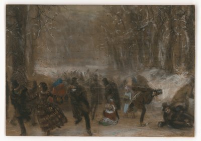 Schlittschuhläufer von Adolph Menzel