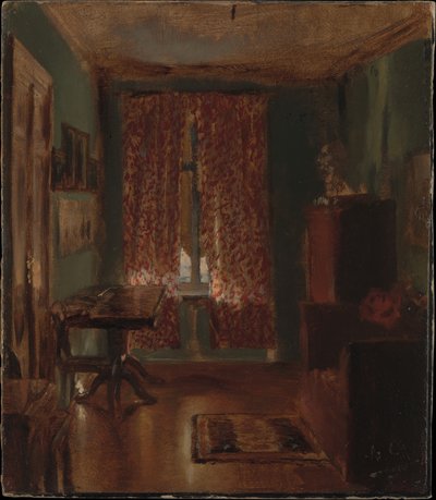 Das Wohnzimmer des Künstlers in der Ritterstraße von Adolph Menzel