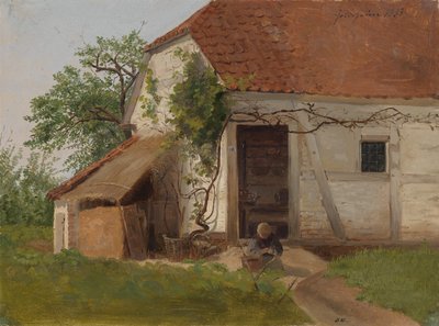 Bauernhof in Goldsheim von Adolph Tidemand