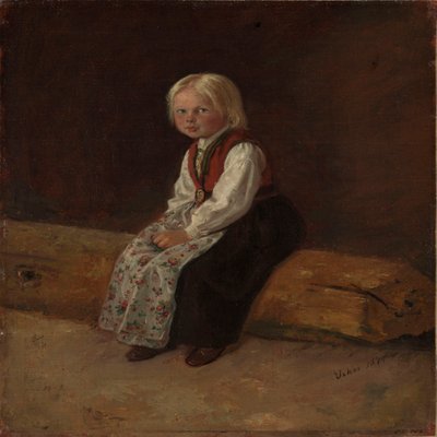 Porträt von Sella Larsdatter Vikør von Adolph Tidemand