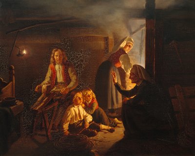 Der Geschichtenerzähler von Adolph Tidemand