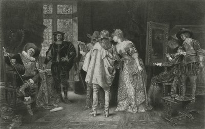 Kenner im Atelier von Rembrandt, Illustration aus 