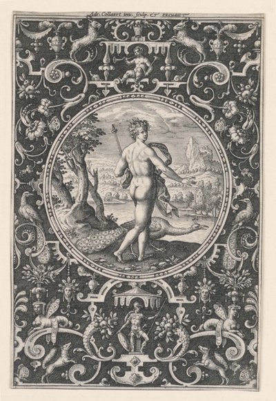 Juno, Platte 1, aus dem Urteil des Paris von Adriaen Collaert
