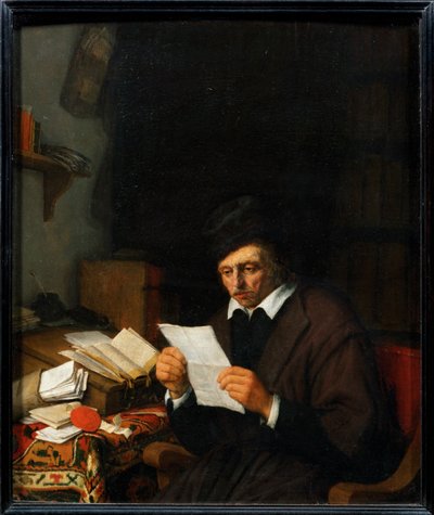 Ein Geschäftsmann in seinem Büro von Adriaen Jansz. van Ostade