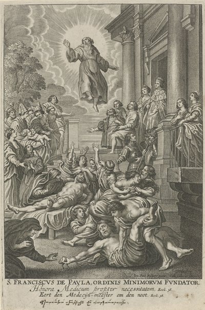 Hl. Franziskus von Paola heilt die Kranken von Adriaen Lommelin