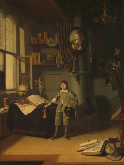 Junger Mann in einem Studierzimmer von Adriaen van Gaesbeeck