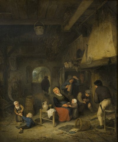 Bauernfamilie in einem Gasthaus von Adriaen van Ostade