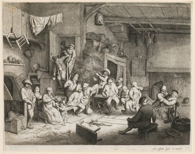 Tanz im Wirtshaus von Adriaen van Ostade