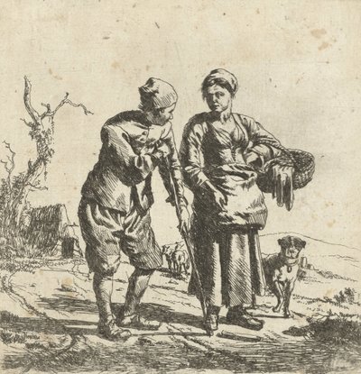 Bauer und seine Frau im Gespräch von Adriaen van de Velde