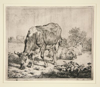 Le Boeuf Pie et les trois moutons von Adriaen van de Velde
