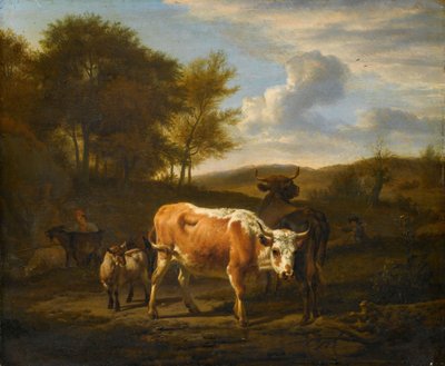 Gebirgslandschaft mit Kühen von Adriaen van de Velde