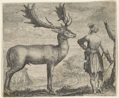 Fabel vom Elch und dem Menschen von Egidius  Sadeler (II)