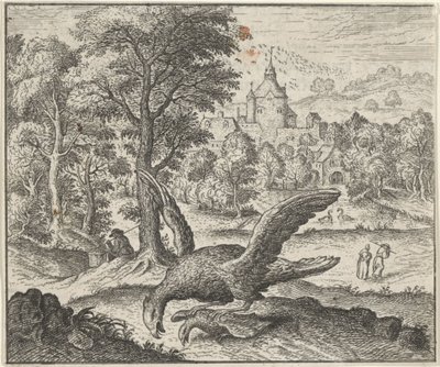 Fabel vom Geier und der Nachtigall von Egidius  Sadeler (II)