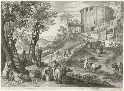 September und Oktober von Egidius  Sadeler (II)