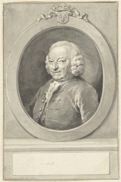 Porträt von Johan Hudde Dedel, im Oval, nach links von Aert Schouman