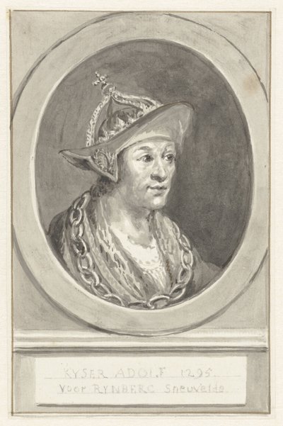 Porträt von Kaiser Adolf VII. von Nassau, im Oval, nach rechts von Aert Schouman