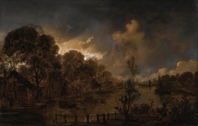 Ein Kanal im Mondlicht von Aert van der Neer