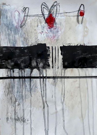 Kühne Rote Abstrakte Formen von Afranio Raposo