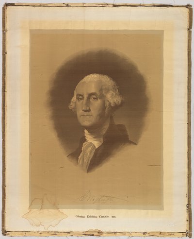 Gewebtes Porträt von After Gilbert Stuart