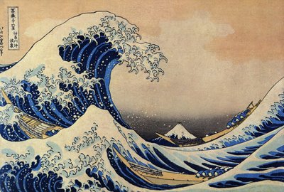 Hinter der großen Welle bei Kanagawa von After Katsushika Hokusai
