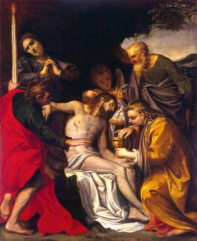 Die Beweinung Christi von Agostino Carracci