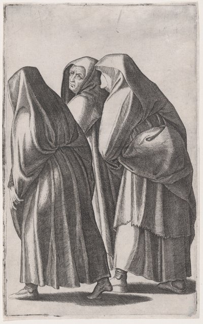 Die drei heiligen Frauen gehen zum Grab von Agostino Veneziano