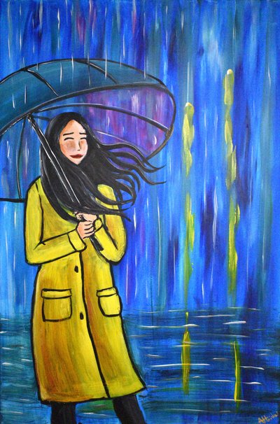 Regentag Frau von Aisha Haider