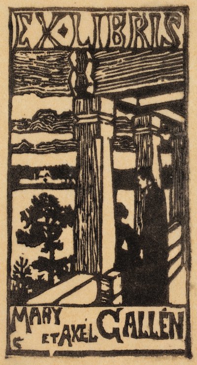 Exlibris von Mary und Axel Gallén von Akseli Gallen-Kallela