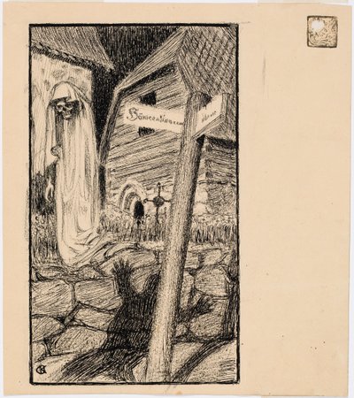 Der Geist auf dem Kirchhof von Akseli Gallen-Kallela