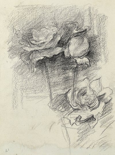 Stillleben mit Rosen in einer Vase, ca. 1890 von Albert de Belleroche