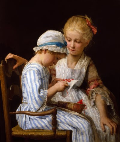 Die Stickerinnen von Albert Anker