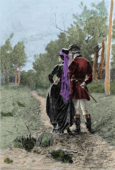 Illustration des Romans „Madame Bovary“ von Gustave Flaubert. Illustration von Albert Fourie von Albert Auguste Fourie