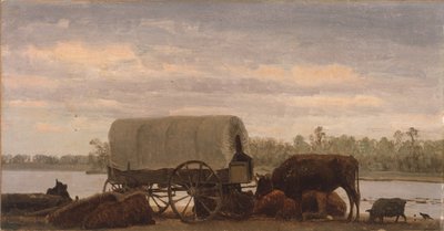 Mittagspause am Platte, um 1859 von Albert Bierstadt