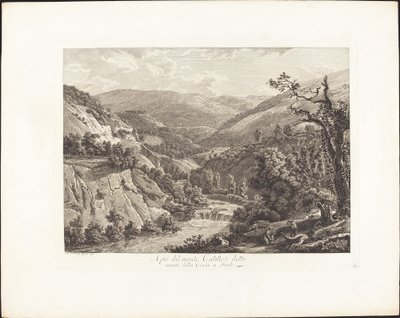 Am Fuße des Monte Catillo, genannt Monte della Croce in Tivoli von Albert Christoph Dies