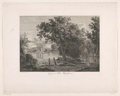 Ansicht des Sees bei Villa Borghese von Albert Christoph Dies