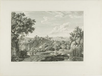 Ansicht der gewundenen Mauer in der Villa Borghese von Albert Christoph Dies