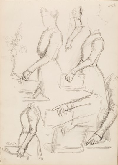 Camille Vallery-Radot, Skizze für ein Porträt von Albert Edelfelt