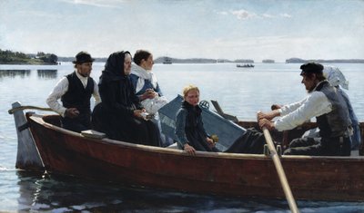 Das Kindersarg tragen / Ein Kinderbegräbnis von Albert Edelfelt